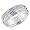 14K White Gold Laser Design Wedding Band Size 4