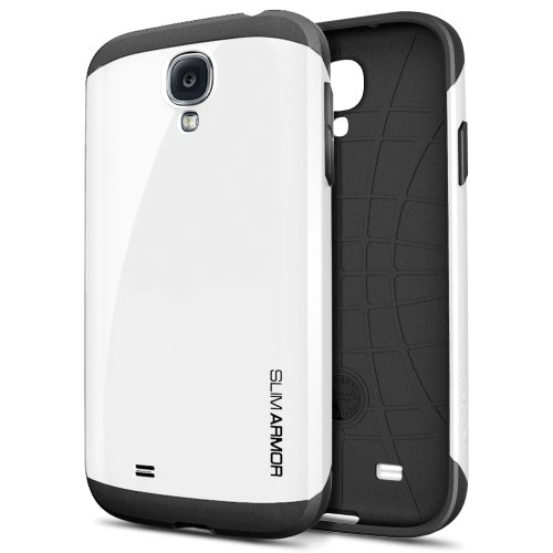 SPIGEN SGP Samsung Galaxy S4 Case Protective [Slim Armor] [Infinity White] Dual Layer Advanced Shock Absoption Protective Case for Galaxy S IV Galaxy SIV i9500 - Infinity White