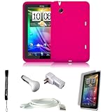 Pink Cover Protective Slim Durable Silicon Skin Case for HTC Flyer 3G WiFi  ....