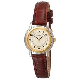 Seiko Women's Brown Leather Strap Watch #SXGA02