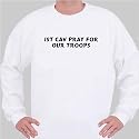 1st Cav Pray For Our Troops Sweatshirt Large White
