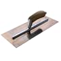 11 X 4 1/2 Golden Stainless Finishing Trowel w/Curved Wood Handle