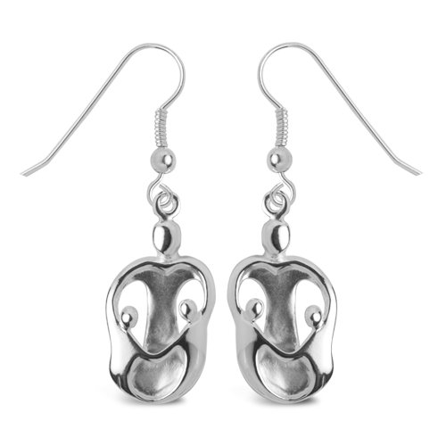 Loving Family ® Sterling Silver Earrings – Mother and 2 Children
