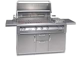 Alfresco 56 Inch Gas Grill w/ Side Burner on Cart NG