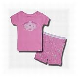 Shortie Pajamas for infant and toddler girls in pink