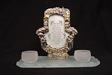 Shabbat Blessing for Home Chamsa Candlestick