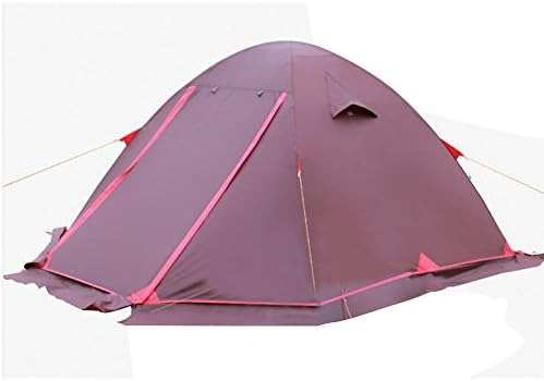 6.3'x 7.2' 3 - 4 Person Brown Backpacking Camping Tent Double Layer Waterproof Windproof Skylight 3 Season fiberglass Rod for Travel Hiking Hunting Fishing Mountaineering