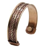Smooth Copper & Brass Twist - Copper Bracelet With Magnets - From India