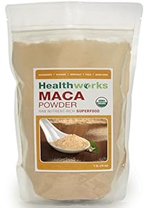 HealthWorks-Wild Organic Peruvian Maca Root Powder Wildcrafted Raw Superfood 1 Lb