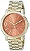 Nine West Women's NW/1694COGB Gold-Tone Bracelet Watch with Coral-Color Dial