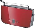 Bosch - Tat6004 - Grille-Pain - 900 Watts - 2 Tranches - 6 Positions - Gris Clair / Rouge