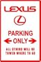 LEXUS PARKING car luxury classic sign
