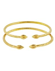 Solid Sterling Silver West-Indian Bangle Set Plated with 14K Gold 45 Grams