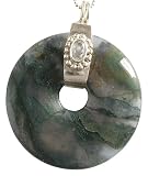 Good Luck Donut Silver Pendant With Faceted Quartz Holder