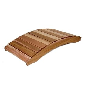3' Western Red Cedar Wood Garden Bridge by visiondecor Furniture