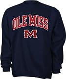 Mississippi Rebels Navy Tackle Twill Crewneck Sweatshirt