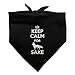 Keep Calm For Fox Sake Funny Dog Pet Bandana - Black