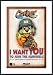 Conker - I Want You by unknown 34.50X22.25 Framed with Black Metal Frame