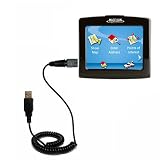 Coiled Power Hot Sync and Charge USB Data Cable w/ Tip Exchange for the Magellan Maestro 3250 - Gomadic Brand