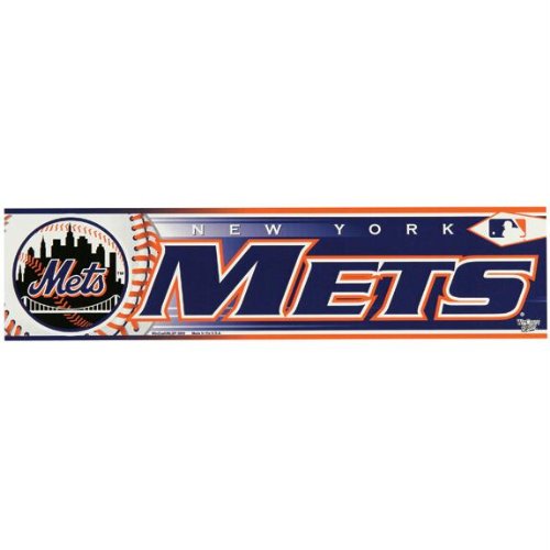 New York Mets - Logo & Name Bumper Sticker MLB Pro Baseball