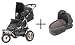 Quinny 65803480/65900080 - Freestyle Set 3XL Comfort, inklusive Passender Kinderwagenaufsatz, schwarz (black)