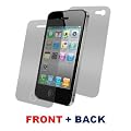 Invero - Front and Back Matt Full Body Screen Protector for Apple Iphone 4, 4S