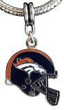 Denver Broncos Helmet Charm Fits Most Large Hole Bead Bracelets