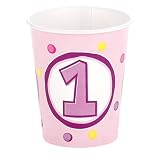 Girl's Lil' Cupcake 1st Birthday 9 oz. Cups (8) Party Supplies