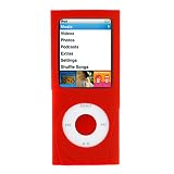 Kroo Red Durable Silicone Skin Case for Apple Ipod Nano Chromatic 4th Gen