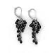 Black Beauties Cluster Drop Earrings