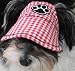 Dog Sun Visor in Red for Dogs 10 Lbs and under