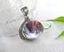 Completely Handcrafted - Designer Sterling Silver Rainbow Fire Mother Of Pearl Pendant