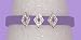 Bracelet - B301 - 3 Crystal Diamond Slide Charms on Jelly Style Bracelet ~ Purple