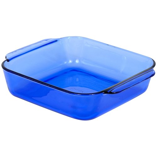 Pyrex Bakeware 8-Inch Square Baking Dish, Cobalt