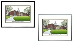 University of Connecticut Undergrad Framed Collegiate Campus Lithograph