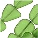 Cultured Sea Glass, Small Flat Freeform Beads 13-16mm, 6 Pieces, Light Bottle Green