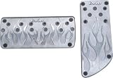Bully Billet Aluminum Truck Gas & Brake Pedals Flame Pattern Fits Full-Size Pickup Trucks and SUVs