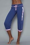 Hello Kitty Intimates The Plaid Wave Rolled-Up Pant in Navy,Sleepwear for Women