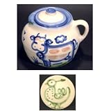 Beanpot, Green Gourmet Fowl Pattern