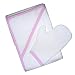 Tadpoles Organic Cotton Hooded Towel and Mitt - Pink Trim