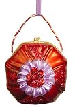 Red Hat Society Floral Change Purse Bag Christmas Ornament #5530