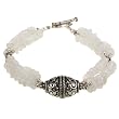 Handmade Moonstone Bracelet With Silver Detail