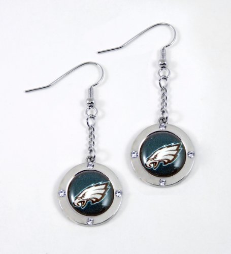 NFL Philadelphia Eagles Crystal Dangle Earrings