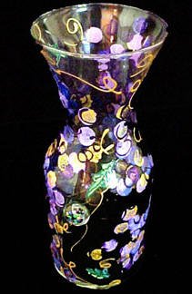 Grapes & Vines Design - Hand Painted - Carafe - 1 Liter