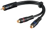 Zoom Produkt-Bild: Wentronic Audio/Video Kabel (Cinchstecker auf 2x Cinchkupplung) 0,2 m