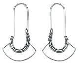 Unique Sterling Silver Hoop Earrings, 'Hollow Bell'