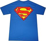 IMAGE OF Superman Classic Logo T-shirt (Large, Blue)