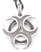  : BIOHAZARD Danger Silver Tone PEWTER Pendant Necklace
