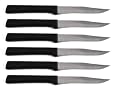 Rada Cutlery Serrated Steak Knife, Dishwasher Safe, Made in USA, Black Handle (Pkg of 6)