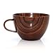 Geeklife Brown Natural Jujube Wood Big Coffee Mugs,Japanese Wood Soup Bowls,Handcraft Beer Mugs with Handle,Scald-proof,Safe and Eco-friendly,400 ml